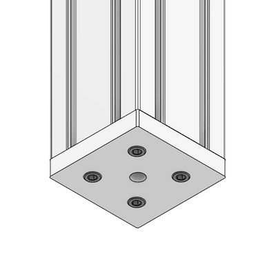 32-9090PNEU-1SS MODULAR SOLUTIONS MOUNTING PLATE 90 X 90 NO CENTER HOLE